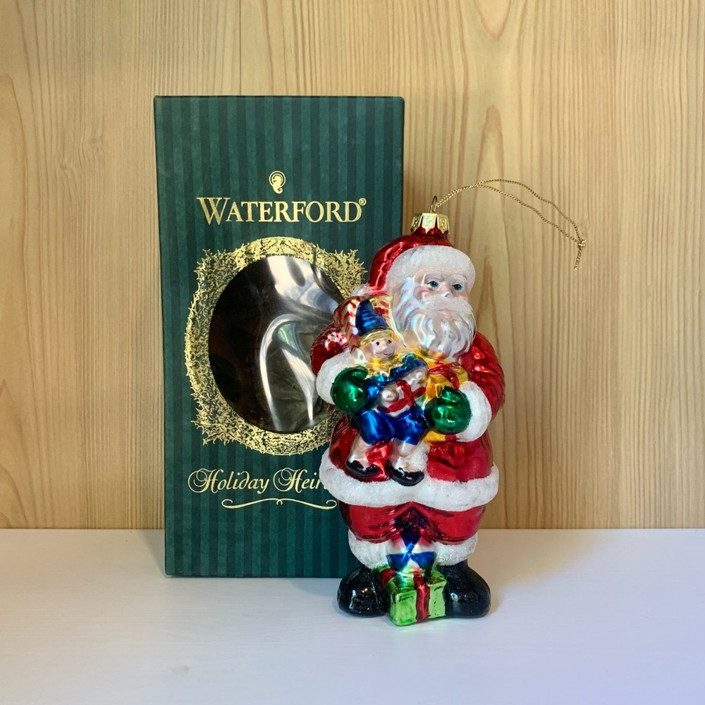 Waterford Holiday Heirlooms St. Nick Hand Blown Glass Christmas Ornament